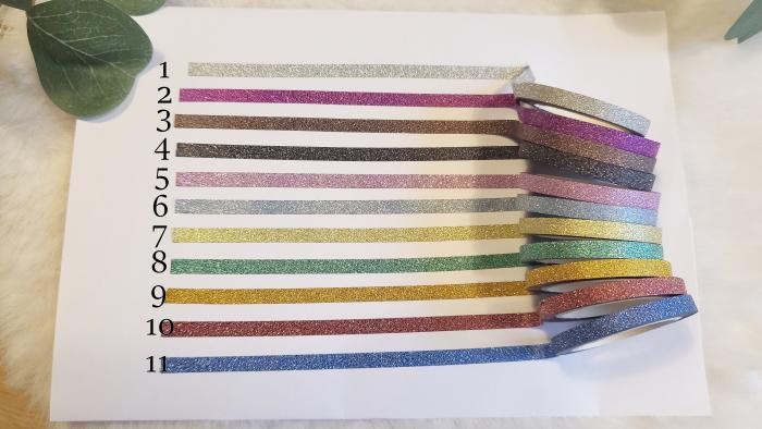 Washi Tape Glitzer schmal